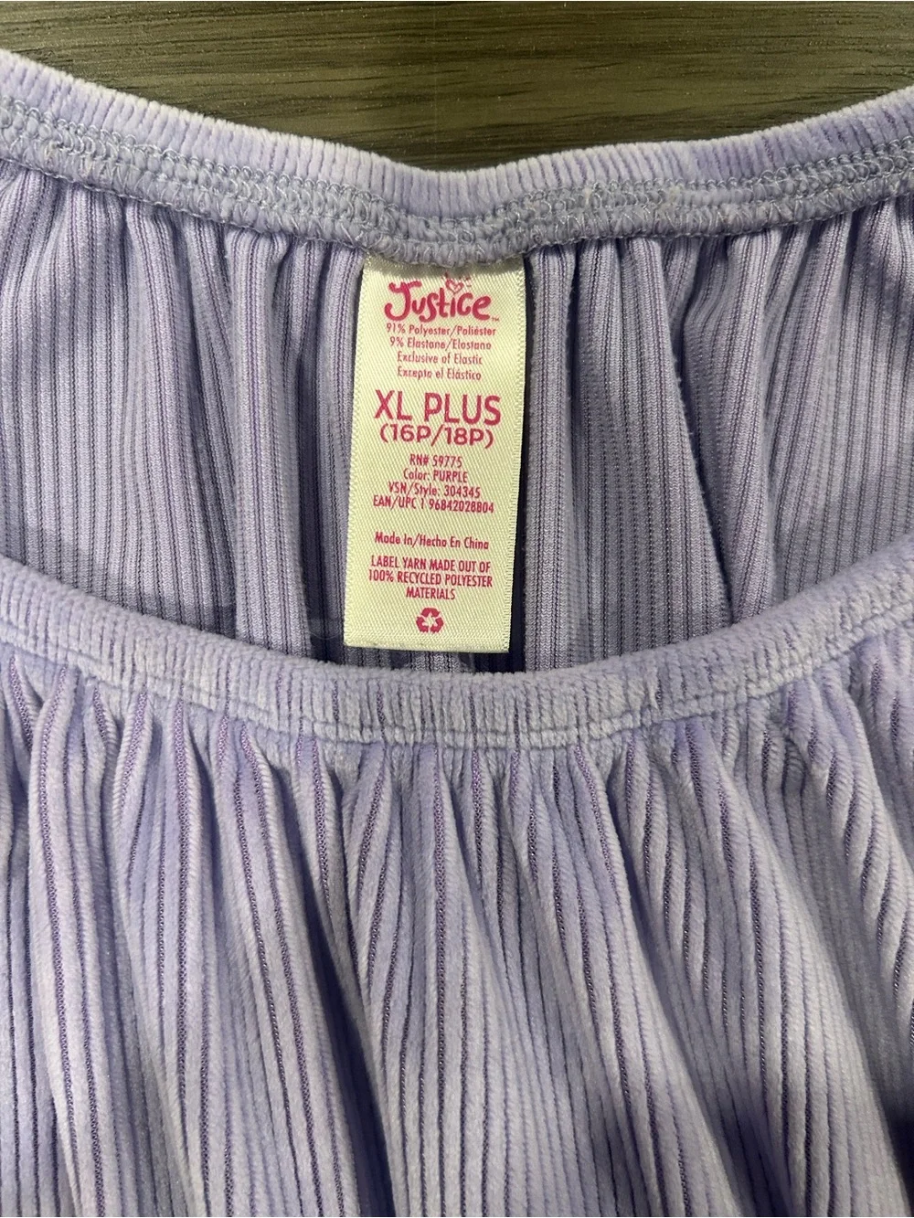 Lilac Smocked Peplum Tween Top